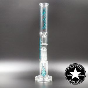 product glass pipe 00007191 02 | Medicali Blue 18" 14mm Tree Perc Straight Tube