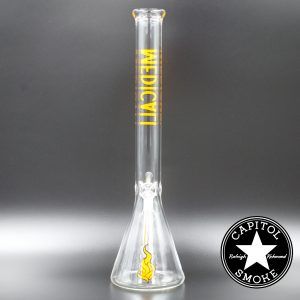product glass pipe 00007252 02 | Medicali Orange 18" 14mm Beaker Bottom Tube