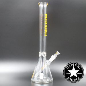 product glass pipe 00007252 03 | Medicali Orange 18" 14mm Beaker Bottom Tube