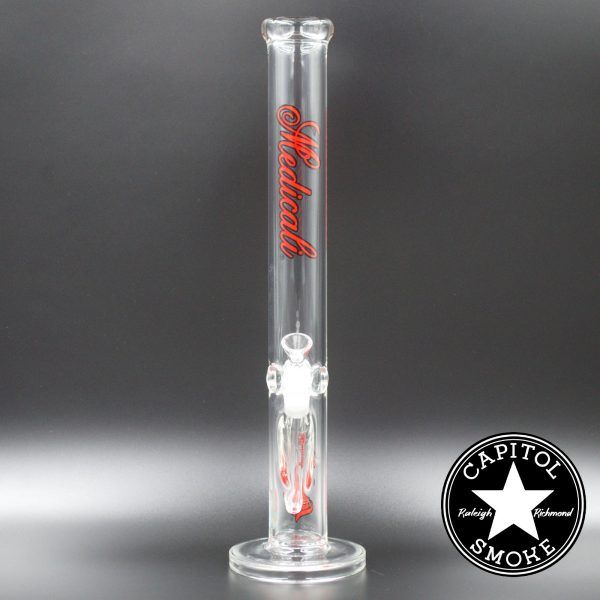 product glass pipe 00011334 00 | Medicali Red 18" 14mm Heavy Straight Tube