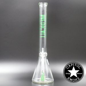 product glass pipe 00115445 02 | Medicali Green 18" 14mm Beaker Bottom Tube