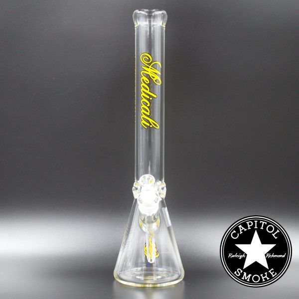 product glass pipe 00185950 00 | Medicali Yellow 18" 14mm Extra Heavy Beaker Bottom Tube