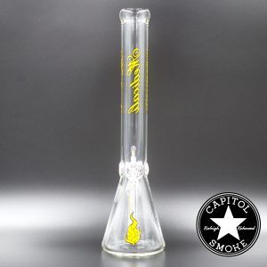 product glass pipe 00185950 02 | Medicali Yellow 18" 14mm Extra Heavy Beaker Bottom Tube