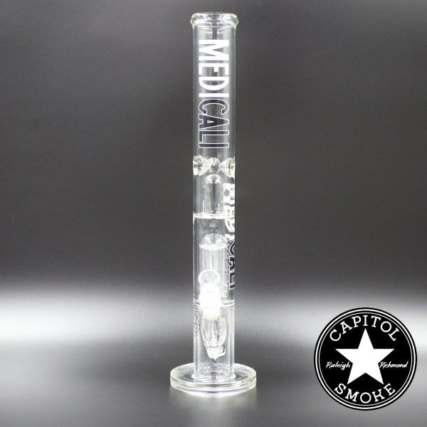 product glass pipe 00221740 00 | Medicali White 18" 14mm Tree Perc Straight Tube