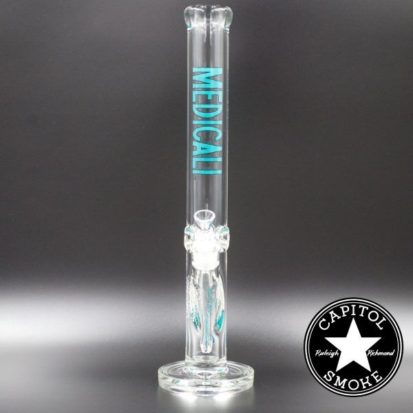 product glass pipe 00222280 00 | Medicali Blue 18" 14mm Extra Heavy Straight Tube