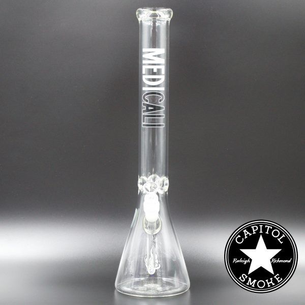 product glass pipe 00222389 00 | Medicali White 18" 14mm Heavy Beaker Bottom Tube