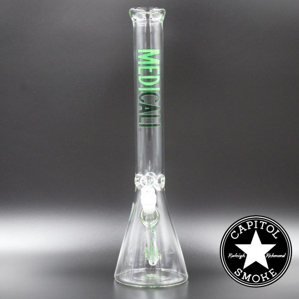 product glass pipe 00222433 00 | Medicali Green 18" 14mm Heavy Beaker Bottom Tube