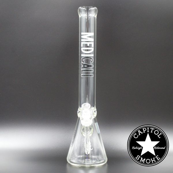 product glass pipe 00222891 00 | Medicali White 18" 14mm Extra Heavy Beaker Bottom Tube