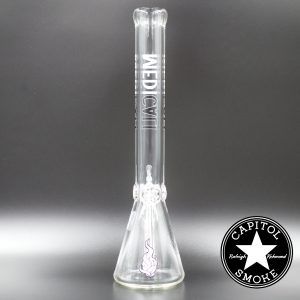 product glass pipe 00222891 02 | Medicali White 18" 14mm Extra Heavy Beaker Bottom Tube