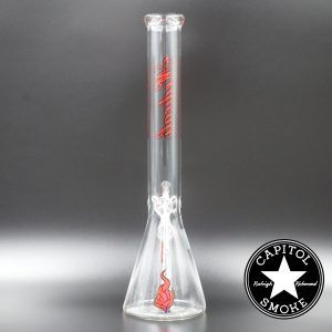 product glass pipe 00222969 02 | Medicali Red 18" 14mm Heavy Beaker Bottom Tube