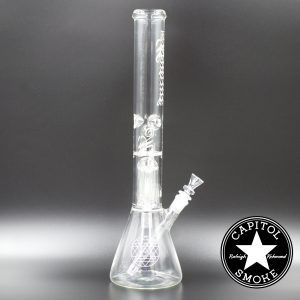 product glass pipe 00223133 03 | Medicali White 18" 14mm Tree Perc Beaker Bottom Tube