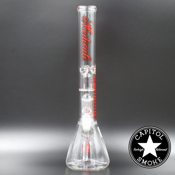 product glass pipe 00223188 00 | Medicali Red 18" 14mm Tree Perc Beaker Bottom Tube