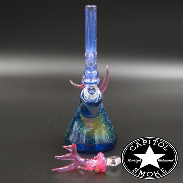 product glass pipe 210000013679 00 | Gem's Glasswerx Antler Rig Space/Purple/Pink /w Pink Antler Pendy Set