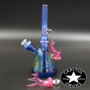product glass pipe 210000013679 01 | Gem's Glasswerx Antler Rig Space/Purple/Pink /w Pink Antler Pendy Set