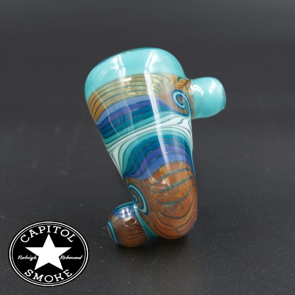 product glass pipe 210000026342 00 | Mitchell Glass Teal Rimmed Wig Wag Sherlock