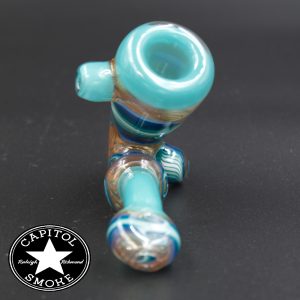 product glass pipe 210000026342 02 | Mitchell Glass Teal Rimmed Wig Wag Sherlock
