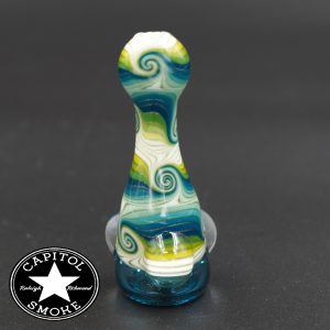 product glass pipe 210000026349 00 | Mitchell Glass Chillum Clear Blue Top