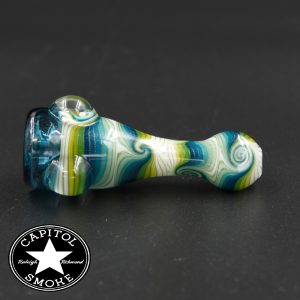 product glass pipe 210000026349 01 | Mitchell Glass Chillum Clear Blue Top