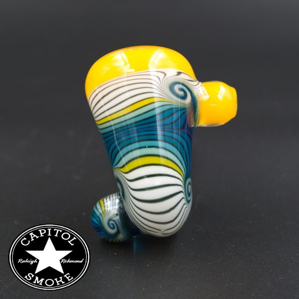product glass pipe 210000026351 00 | Mitchell Glass Yellow Rimmed Wig Wag Sherlock
