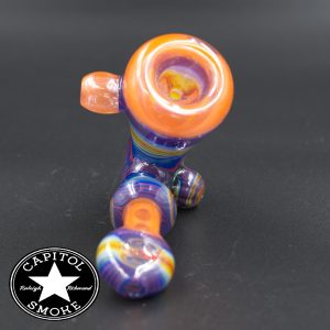 product glass pipe 210000026358 02 | Mitchell Glass Orange Rimmed Purple Wig Wag Sherlock
