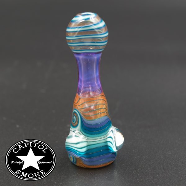 product glass pipe 210000026360 00 | Mitchell Glass Chillum Brown & Purple Top