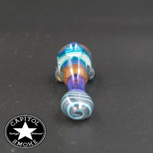 product glass pipe 210000026360 03 | Mitchell Glass Chillum Brown & Purple Top