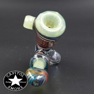 product glass pipe 210000026364 03 | Mitchell Glass Slyme Green Rimmed Faceted Wig Wag Sherlock