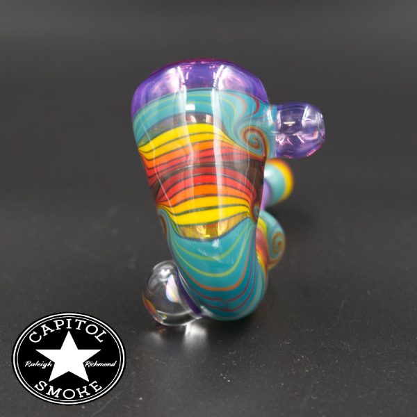 product glass pipe 210000026370 00 | Mitchell Glass Purple Rimmed Faceted Wig Wag Sherlock