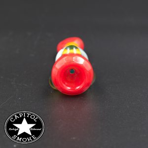 product glass pipe 210000026376 03 | Mitchell Glass Faceted Chillum Red Top