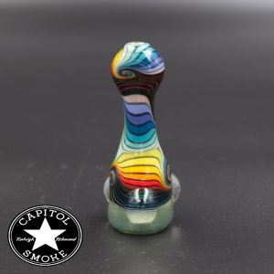 product glass pipe 210000026379 01 | Mitchell Glass Faceted Chillum Grey Top