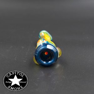 product glass pipe 210000026386 03 | Mitchell Glass Faceted Chillum Dark Blue & Blue Top