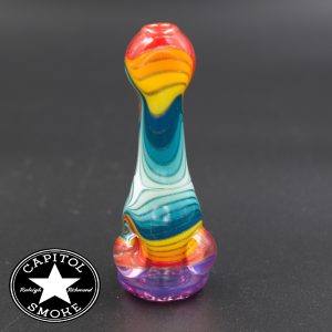 product glass pipe 210000026390 01 | Mitchell Glass Faceted Chillum Purple & Blue Top