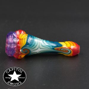 product glass pipe 210000026390 02 | Mitchell Glass Faceted Chillum Purple & Blue Top