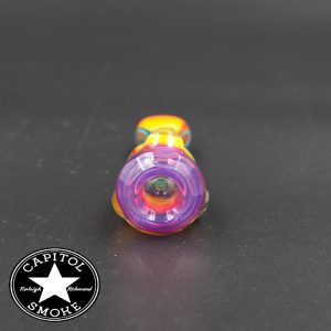 product glass pipe 210000026390 03 | Mitchell Glass Faceted Chillum Purple & Blue Top