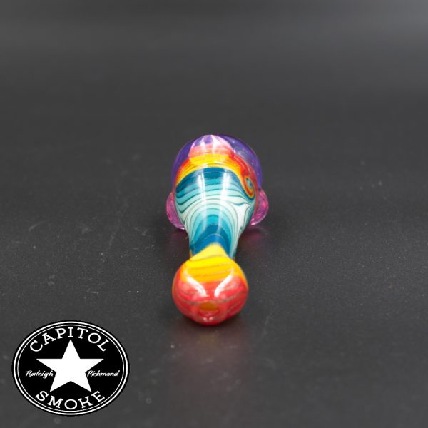 product glass pipe 210000026390 04 | Mitchell Glass Faceted Chillum Purple & Blue Top