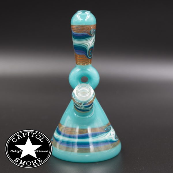 product glass pipe 210000026392 00 | Mitchell Glass Rig Teal Wig Wag