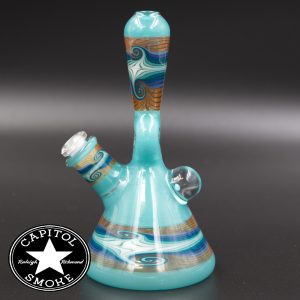 product glass pipe 210000026392 01 | Mitchell Glass Rig Teal Wig Wag