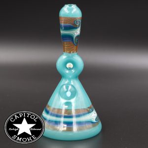 product glass pipe 210000026392 02 | Mitchell Glass Rig Teal Wig Wag