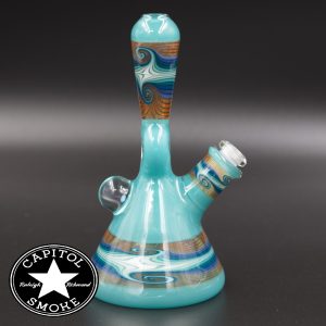 product glass pipe 210000026392 03 | Mitchell Glass Rig Teal Wig Wag