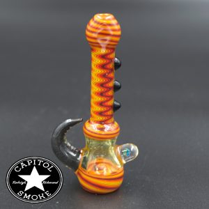 product glass pipe 210000026871 03 | Devo Orange & Yellow Horned Chillum