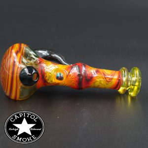 product glass pipe 210000026872 01 | Devo Red Horned Wig-Wag Handpipe