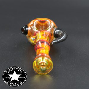 product glass pipe 210000026872 02 | Devo Red Horned Wig-Wag Handpipe