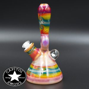 product glass pipe 210000028720 01 | Mitchell Glass Rig Space Purp Pink w/ Rainbow Wig Wag