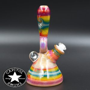 product glass pipe 210000028720 03 | Mitchell Glass Rig Space Purp Pink w/ Rainbow Wig Wag