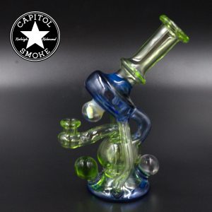product glass pipe 210000030040 01 | Blue and Green Rig w/ Opal