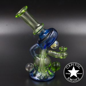 product glass pipe 210000030040 03 | Blue and Green Rig w/ Opal