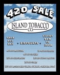 Event Flyer 420 Sale Island Tobacco