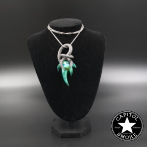 product accessory 210000044782 00 | Cambria Glass Grey and Green Swirl Pendy w/ Opal