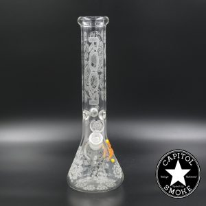 product glass pipe 210000004814 00 | Roor 14" BK Etched Flowers & Vines