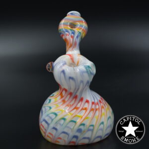product glass pipe 210000026761 00 | Hot Mess Glass Dark Rainbow Bubbler